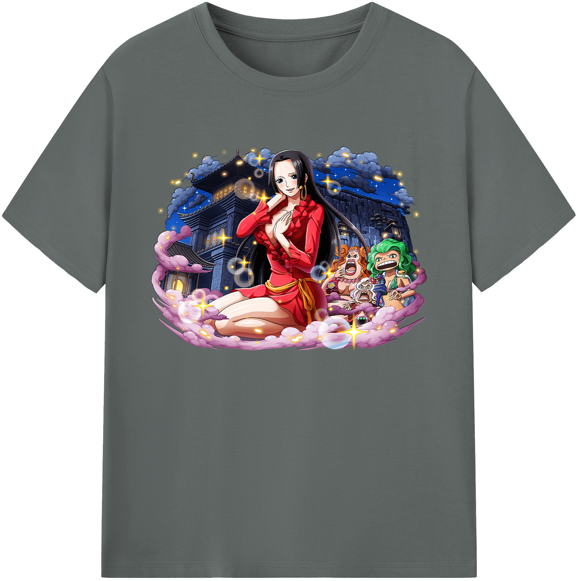 ワンピース ボア・ハンコック ONE PIECE Boa·Hancock 綿100％ メンズ半袖Tシャツ｜肌触りやわらか＆通気性